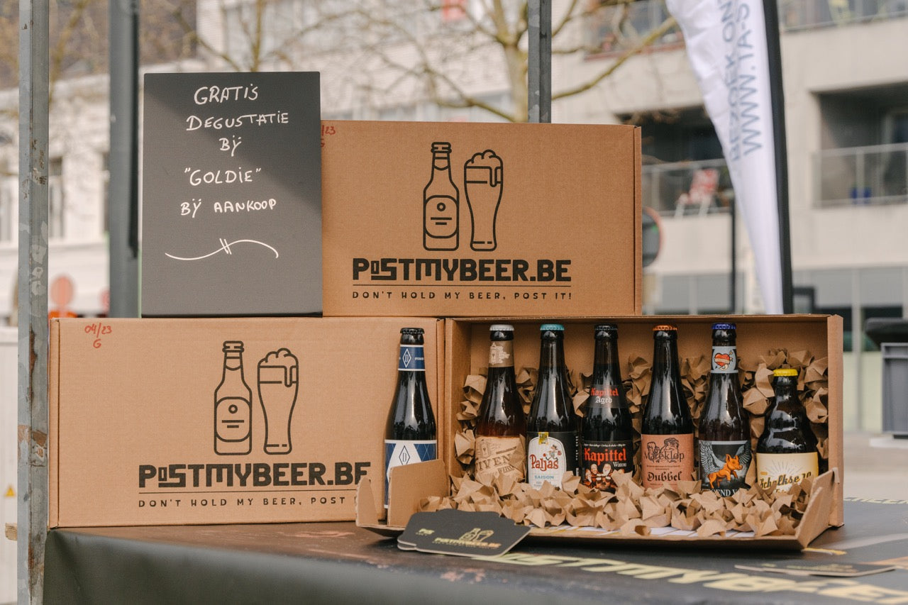 PostMyBeer boxes on display