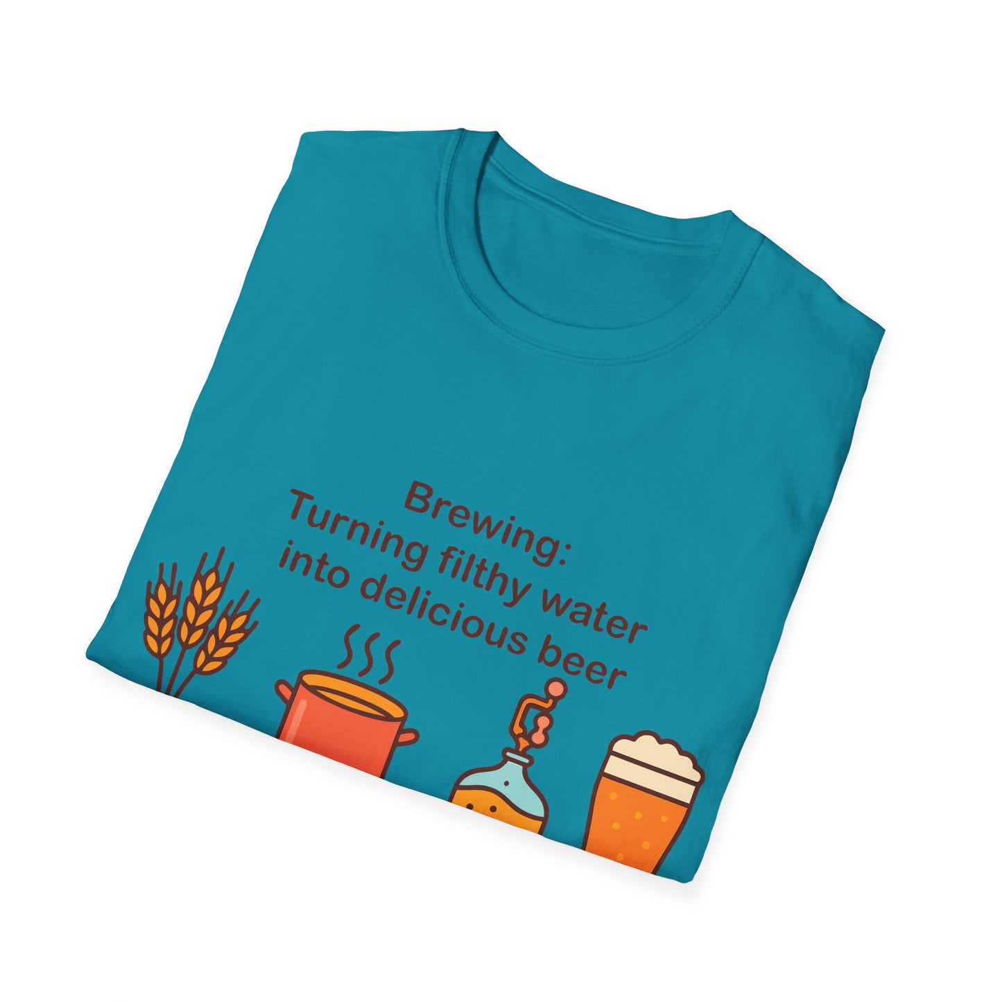 T-shirt unisexe style softstyle–Processus de brassage
