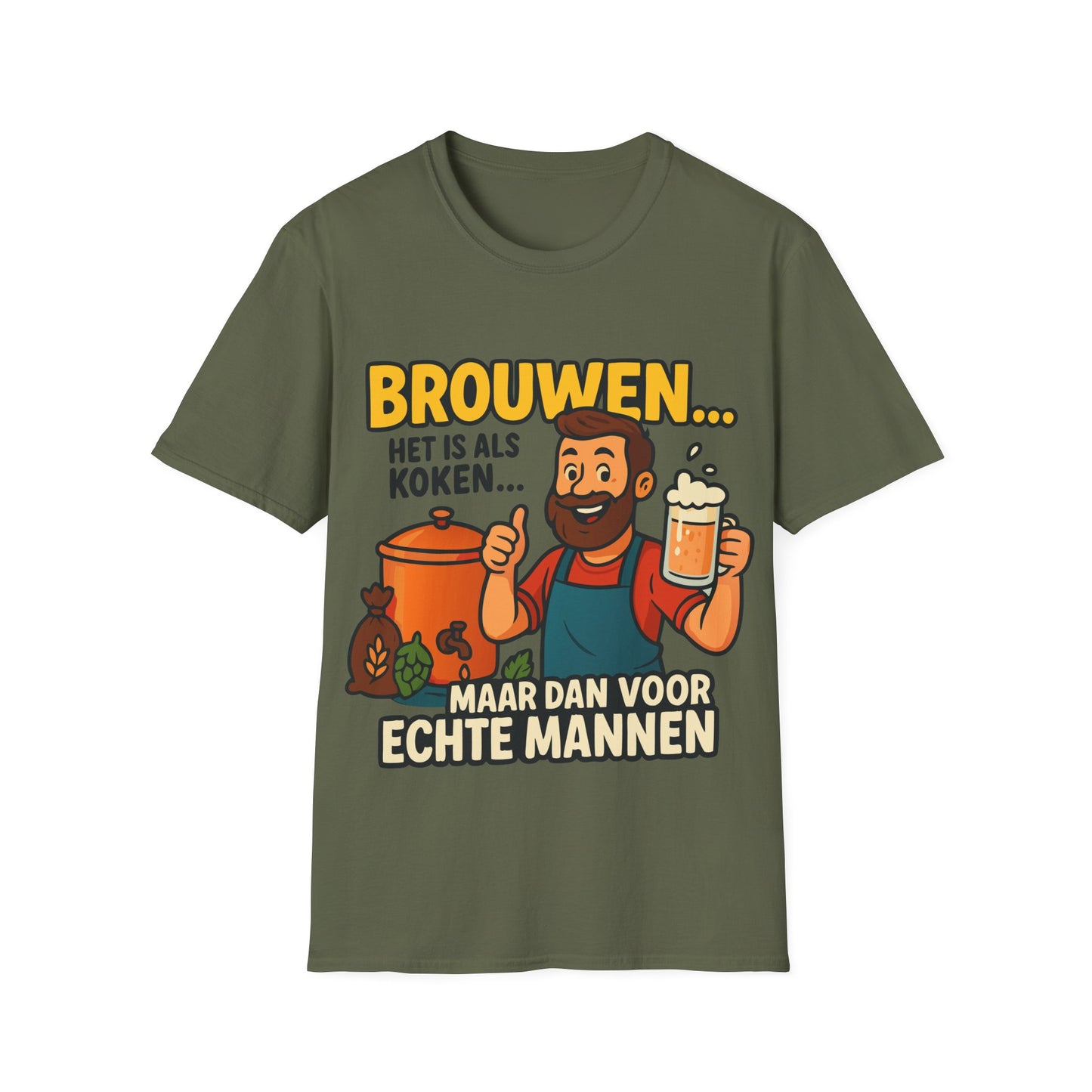T-shirt unisexe Softstyle-Brasser, c'est comme cuisiner. . . 