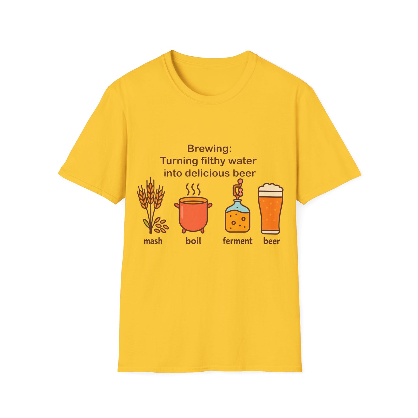 T-shirt unisexe style softstyle–Processus de brassage