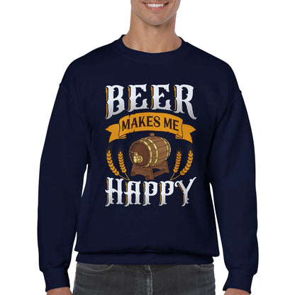 "Beer makes me happy" trui