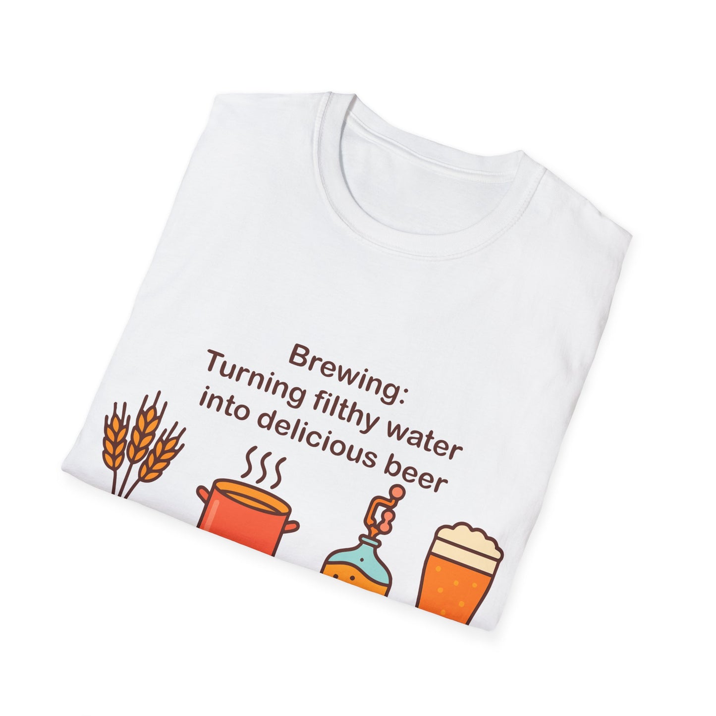 T-shirt unisexe style softstyle–Processus de brassage