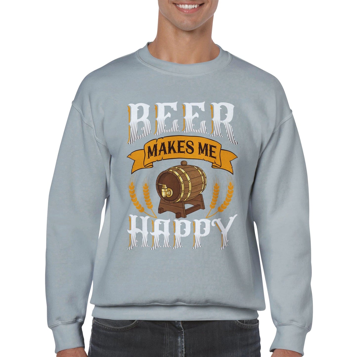 "Beer makes me happy" trui