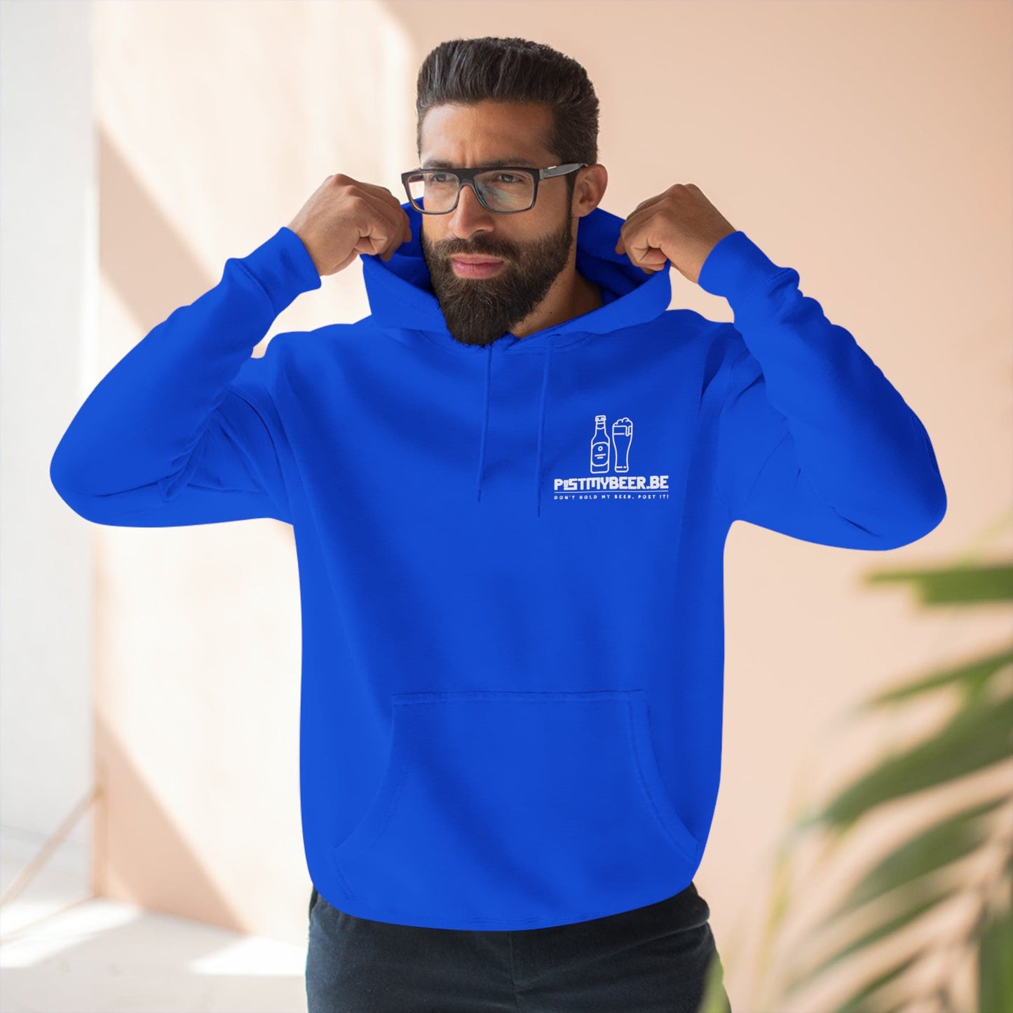 Unisex Premium Pullover Hoodie-Ich frage mich, ob Bier auch über mich aussieht