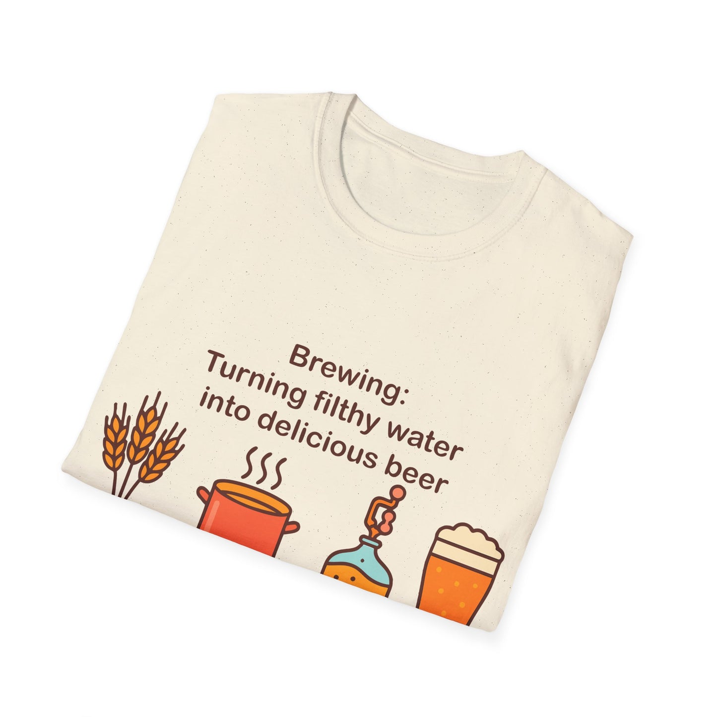 T-shirt unisexe style softstyle–Processus de brassage
