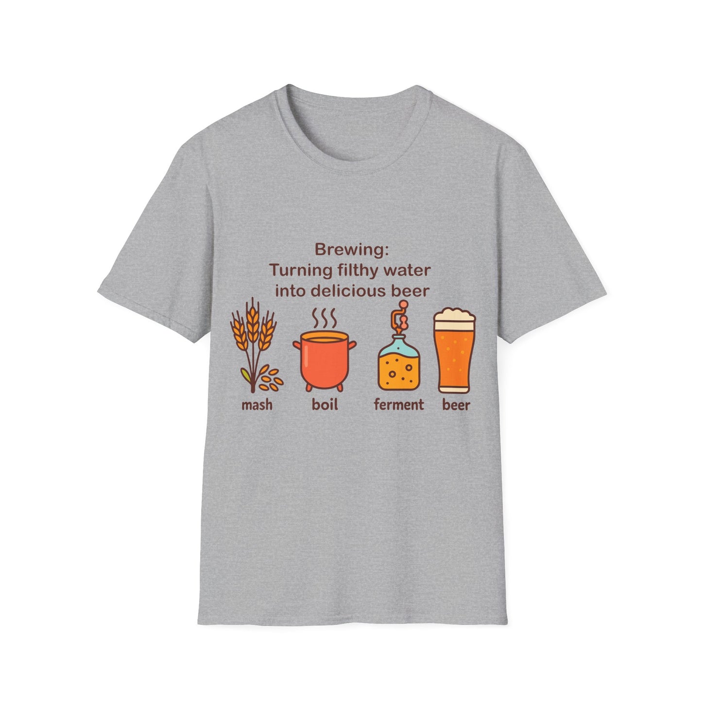 T-shirt unisexe style softstyle–Processus de brassage