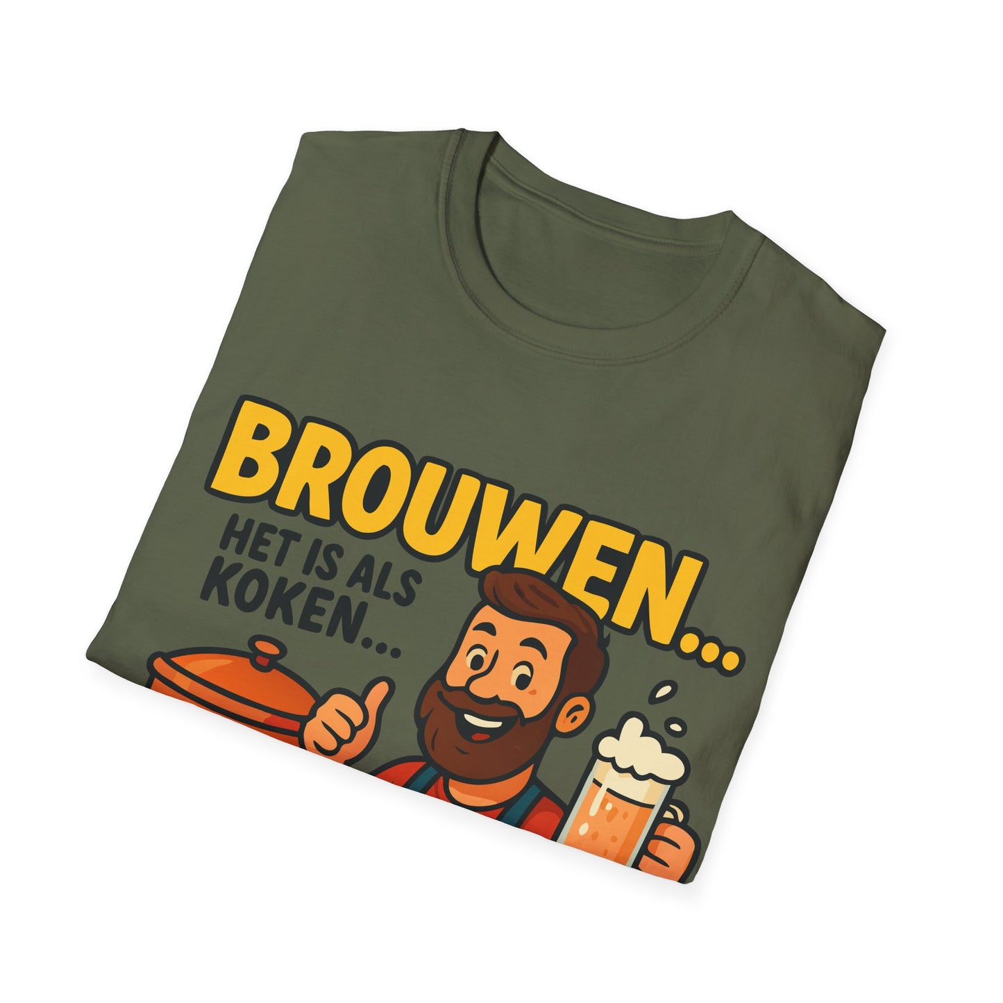 T-shirt unisexe Softstyle-Brasser, c'est comme cuisiner. . . 