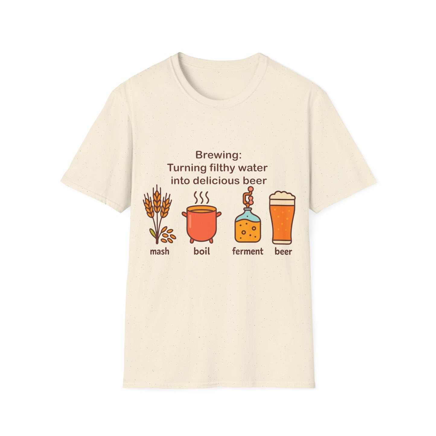 T-shirt unisexe style softstyle–Processus de brassage